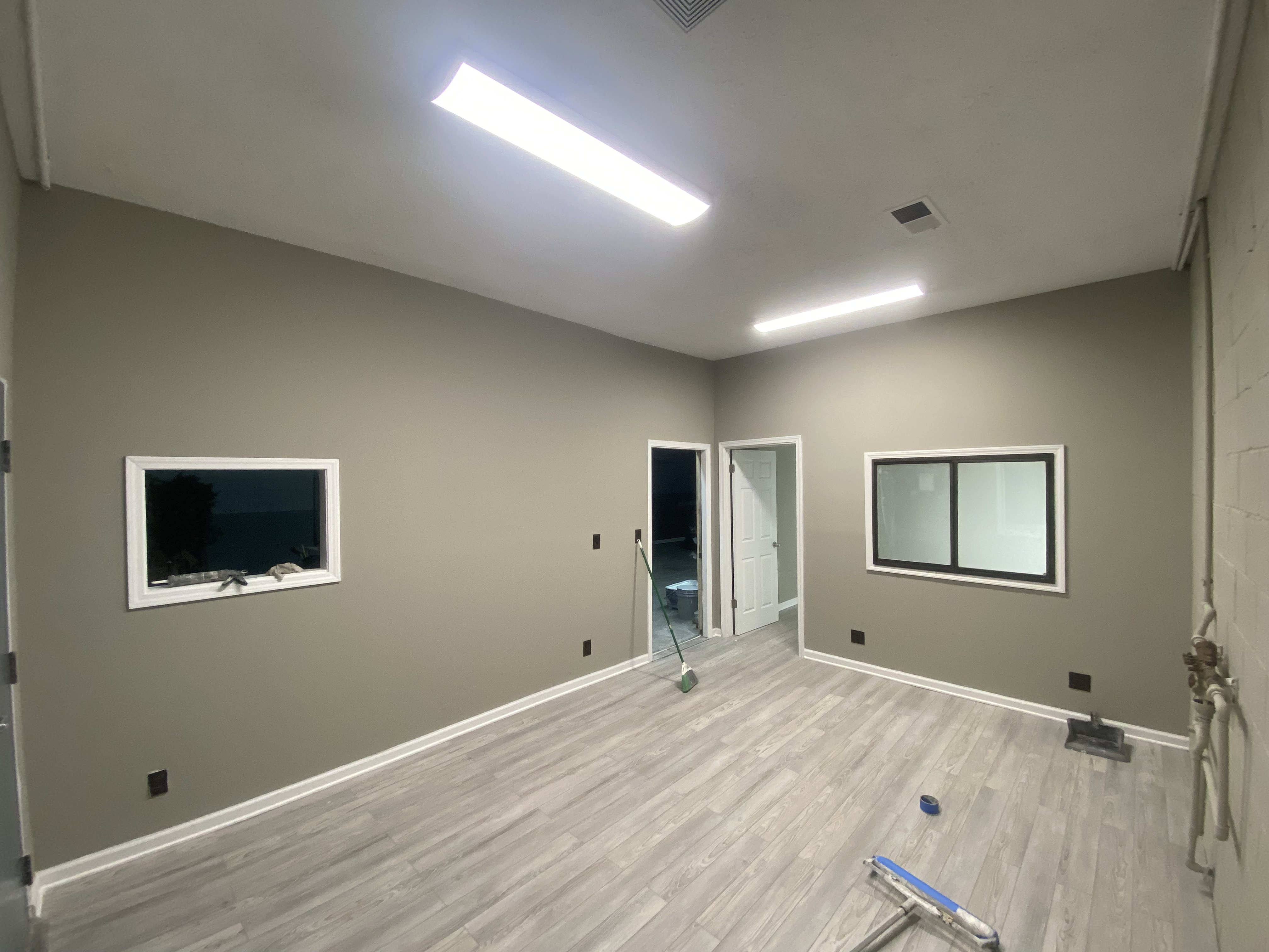 New vinyl plank flooring installed