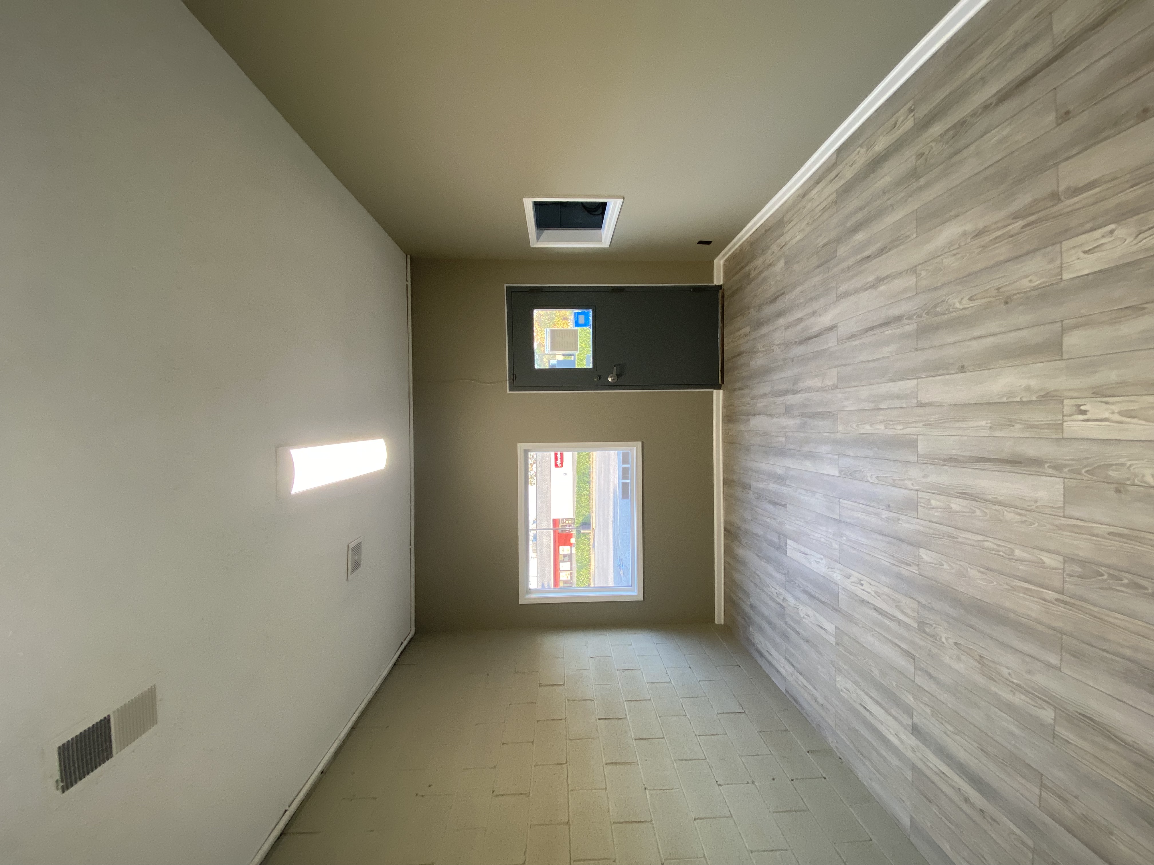 Renovated entryway with new flooring