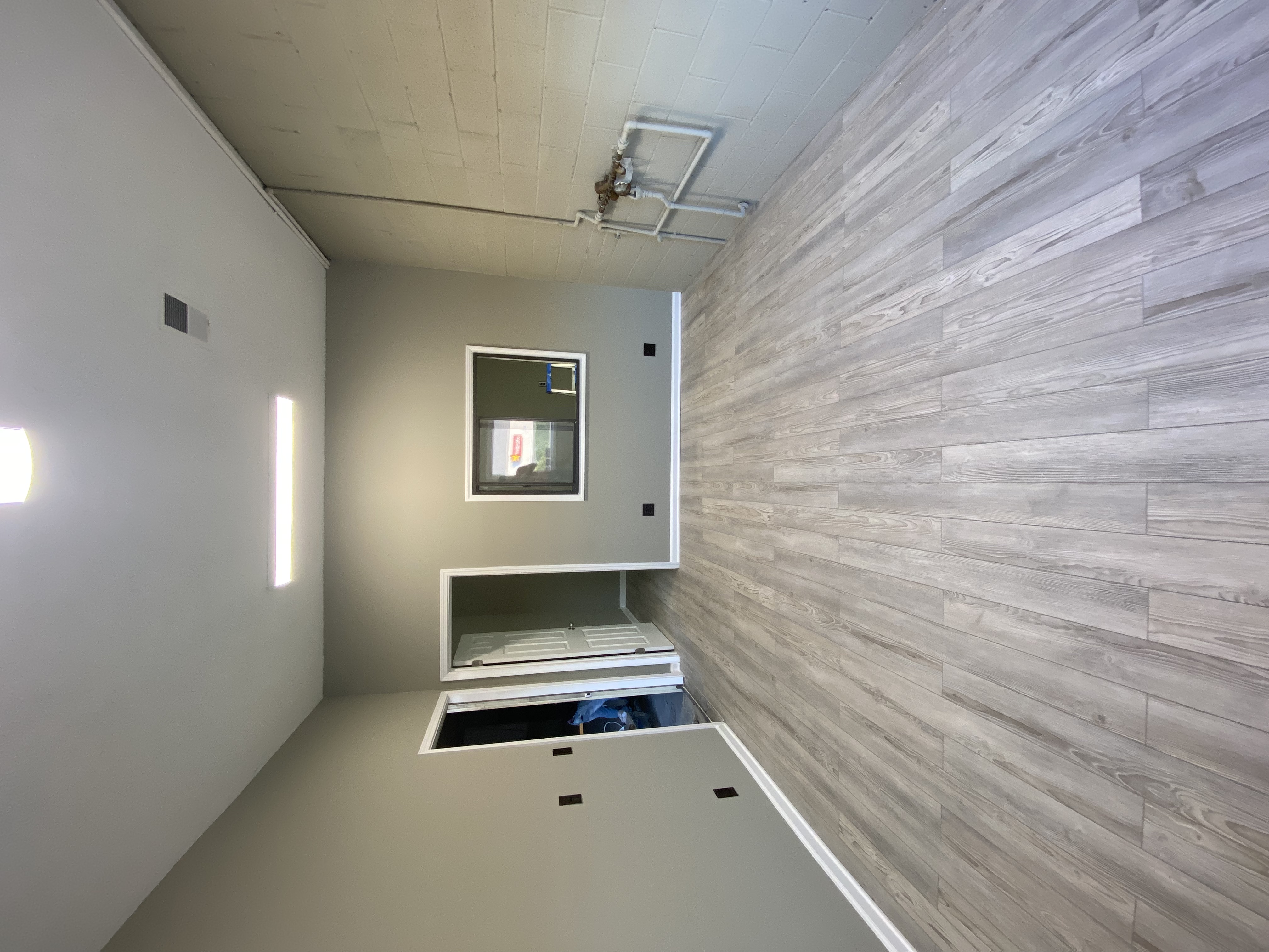 Completed room, painted and floored